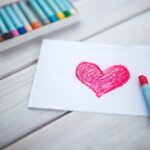 heart created with a crayon