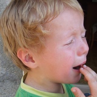 A child in a meltdown
