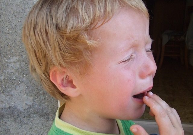 A child in a meltdown