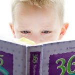 Boy reading a book