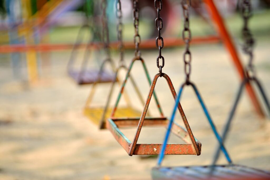 swings on a swingset