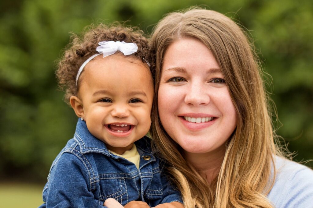 woman and toddler