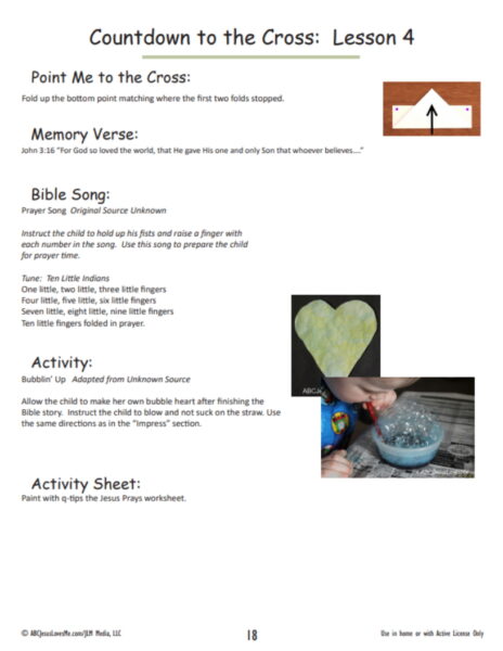 ABCJesusLovesMe Easter Workbook Example Page
