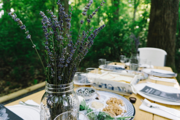 Table set for passover