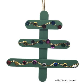 Craft Stick Christmas Tree Craft