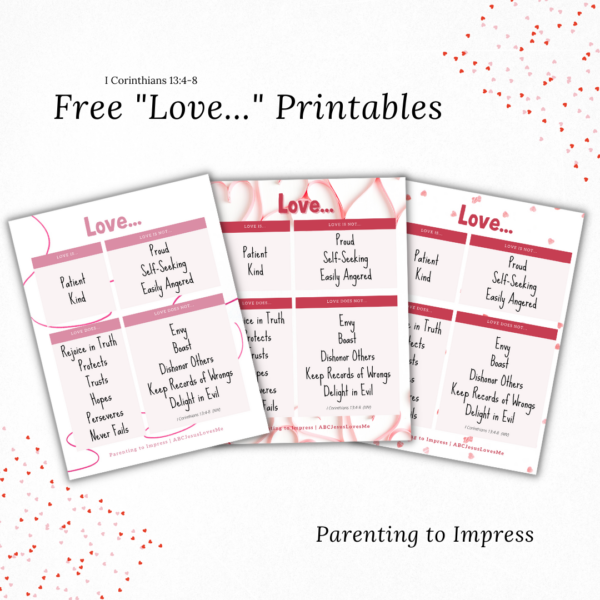 Free What is Love Printable I Corinthians 13:4-8