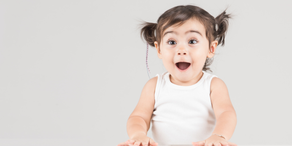 A little girl excited over the news!