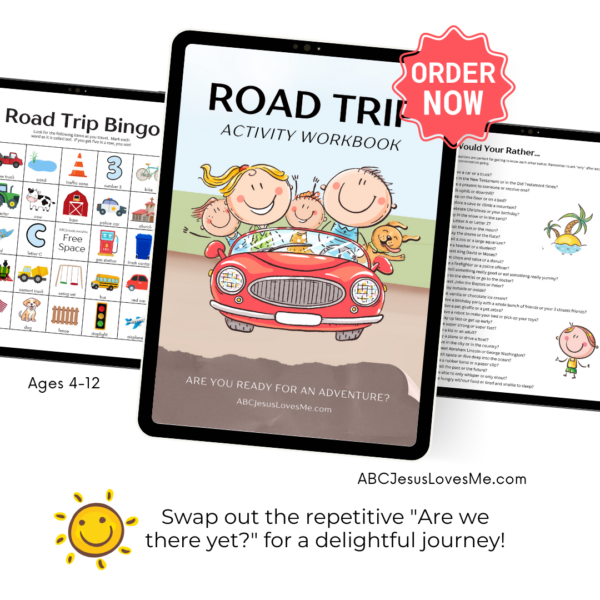 ABCJesusLovesMe Road Trip Activity Workbook for Family Vacations