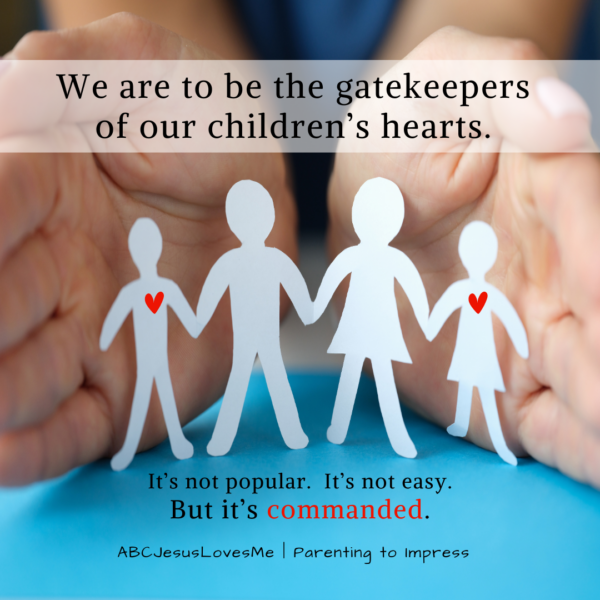 "We are to be the gatekeepers of our children’s hearts. It’s not popular. It’s not easy. But it’s commanded." --Heidi Franz, Guarding Our Children's Hearts
