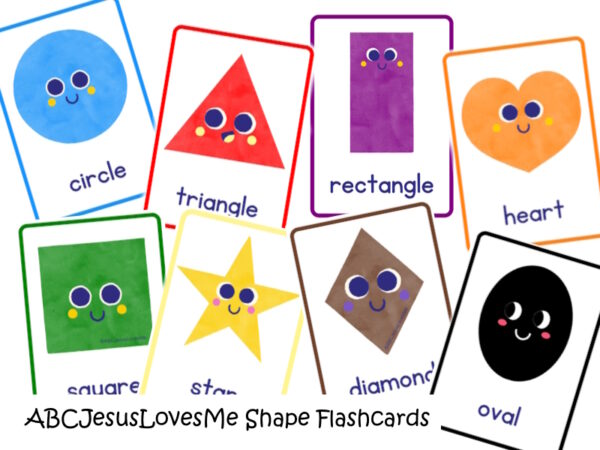 ABCJesusLovesMe Shape Flashcards