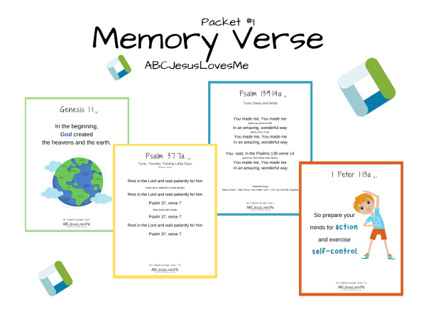 ABCJesusLovesMe Memory Verse Cards