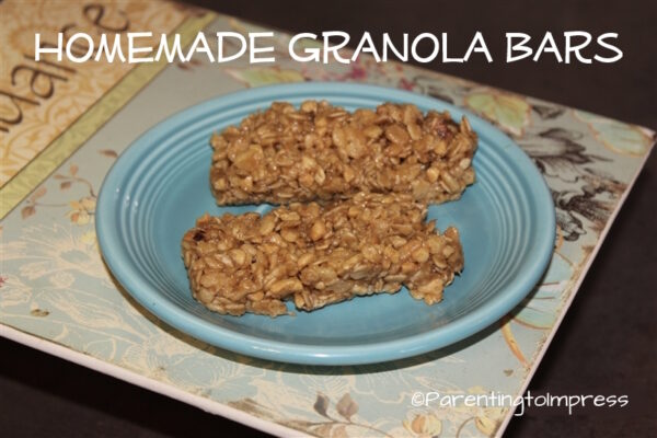 Parenting to Impress Homemade Granola Bars