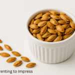 a small bowl of roasted pumpkin seeds