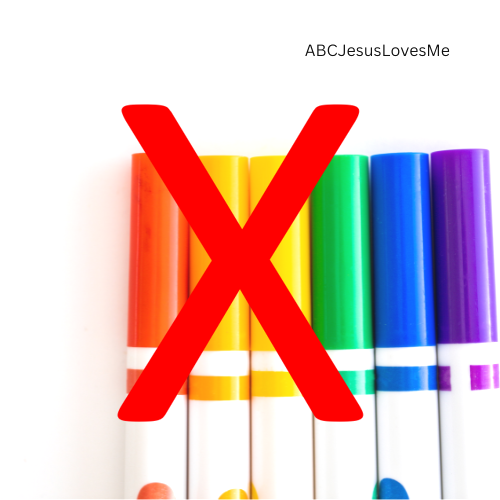 Please don't use markers with young children.