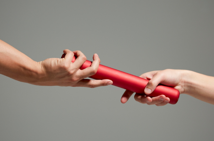 a baton pass