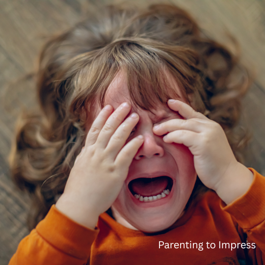 A girl crying, having a meltdown.