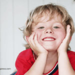 A boy smiling
