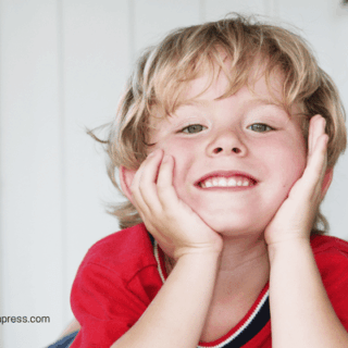 A boy smiling